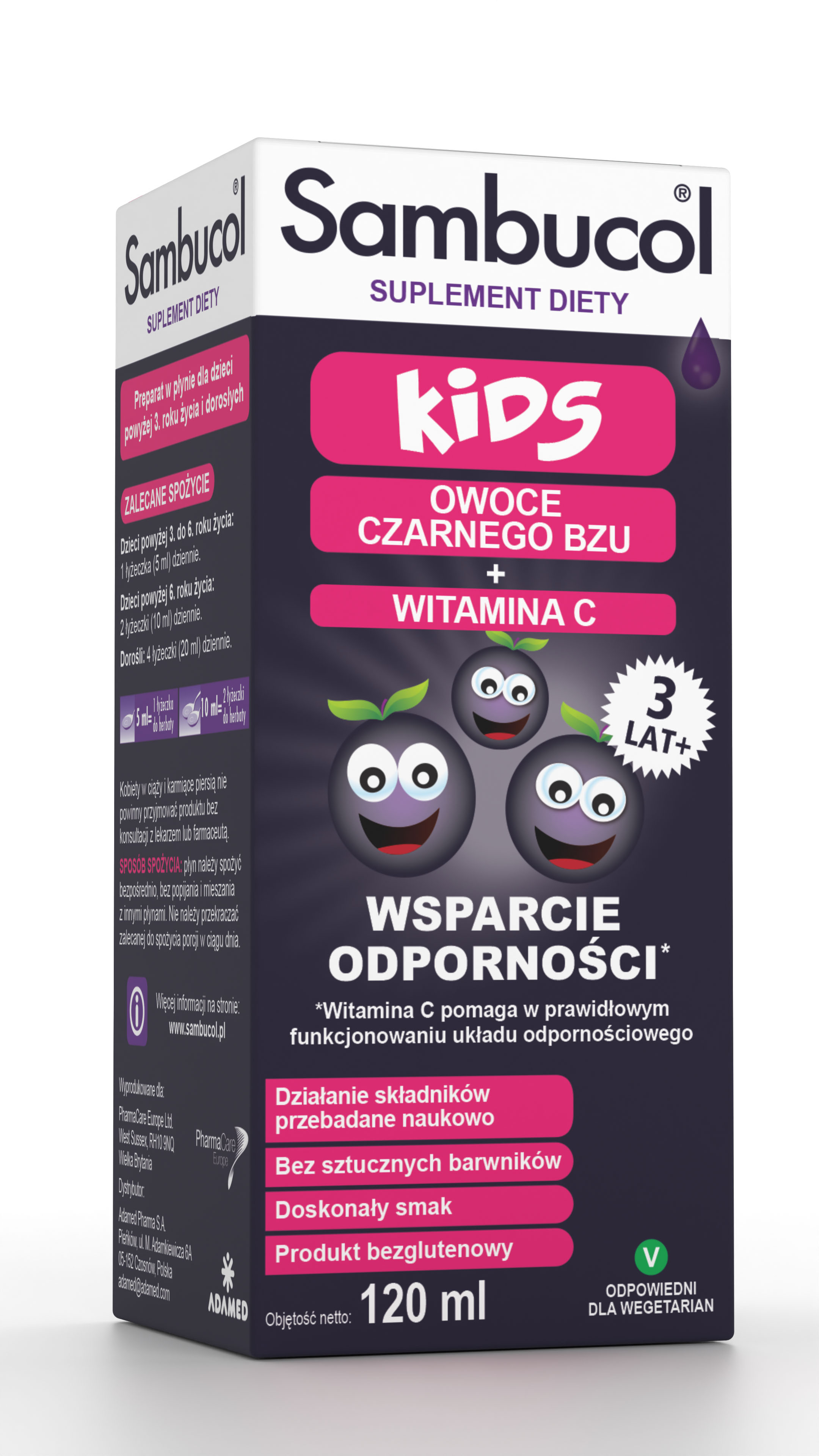 Sambucol Kids syrop dla dzieci powyżej 3 lat 120 ml