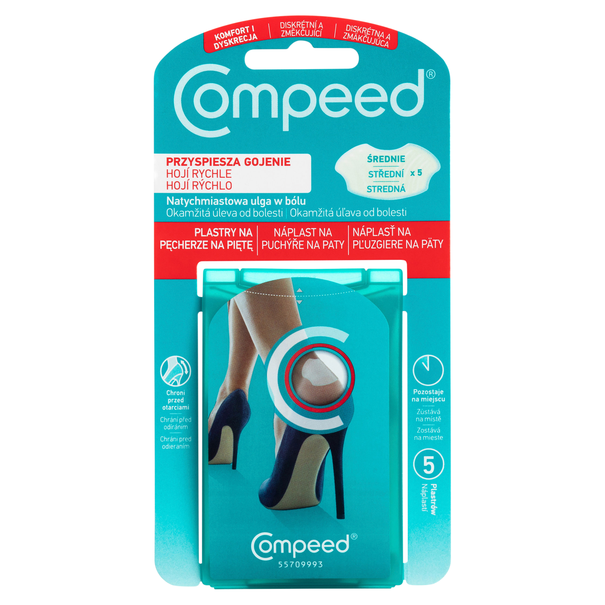 COMPEED Plastry na pęcherze na piętę - 5 szt. - cena, opinie, właściwości zdjęcie