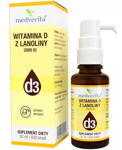 Medverita Witamina D z lanoliny 2000IU 30 ml zdjęcie