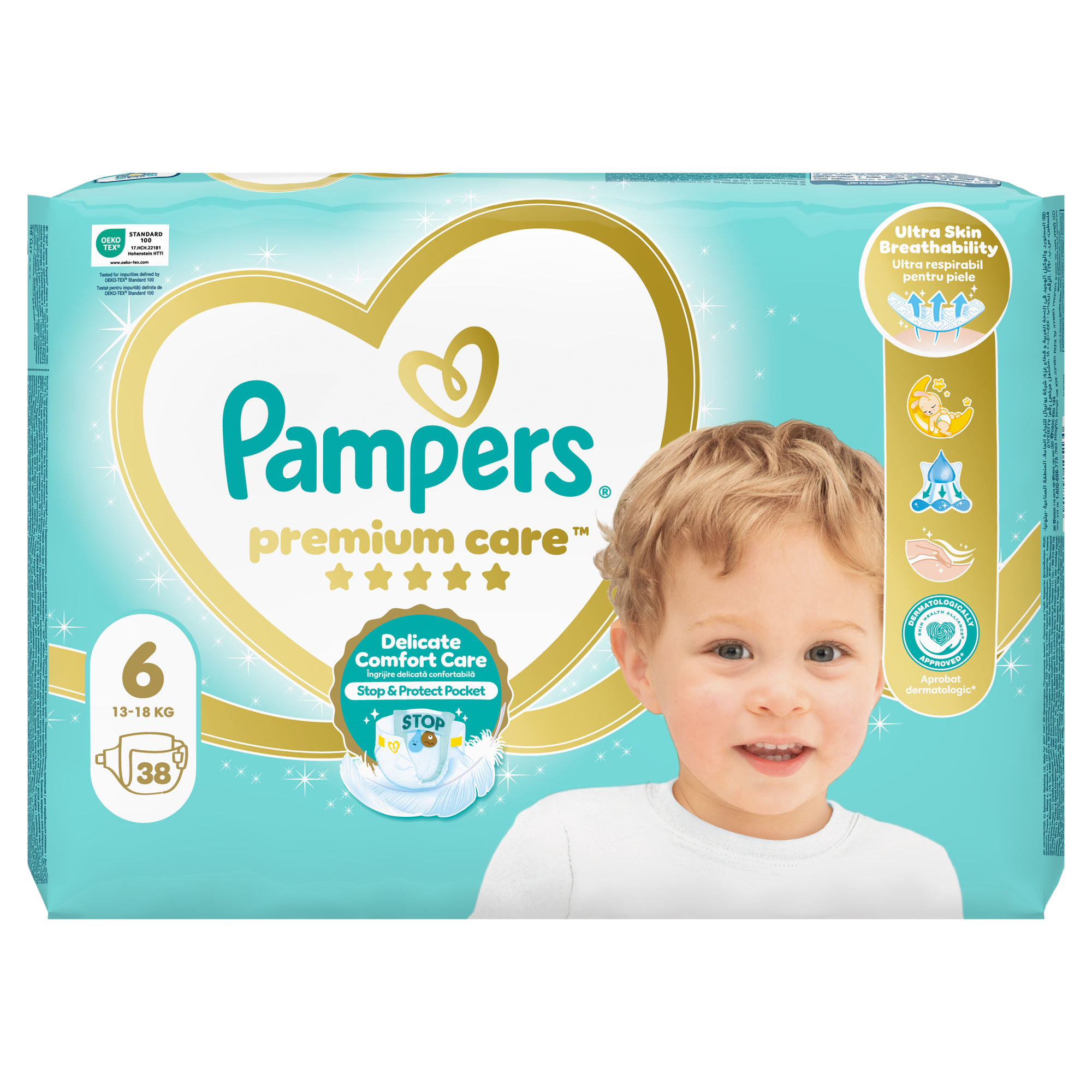 Pampers Pieluchy Premium Care rozmiar 6, 38 sztuk pieluszek  zdjęcie