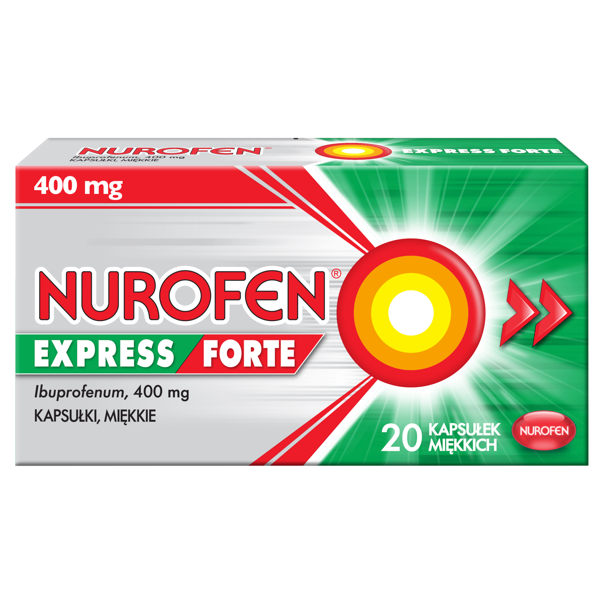 Nurofen Express Forte 400 mg 20 kapsułek miękkich zdjęcie