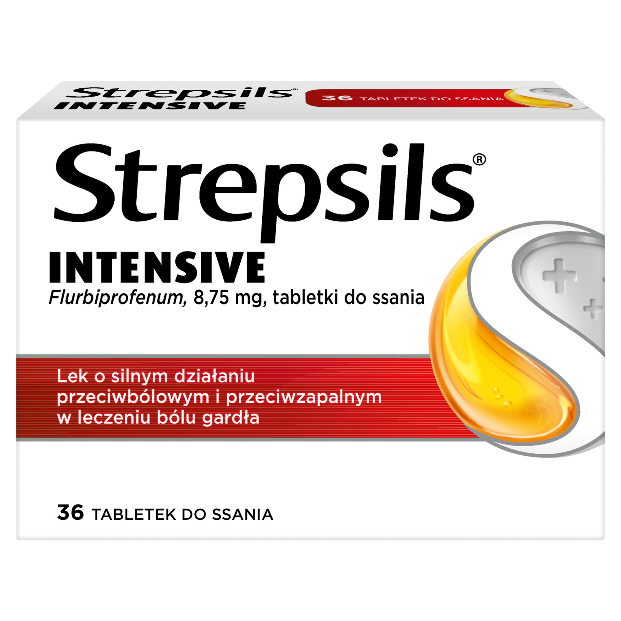 Strepsils Intensive, 8,75 mg, tabletki do ssania, 36 sztuk zdjęcie