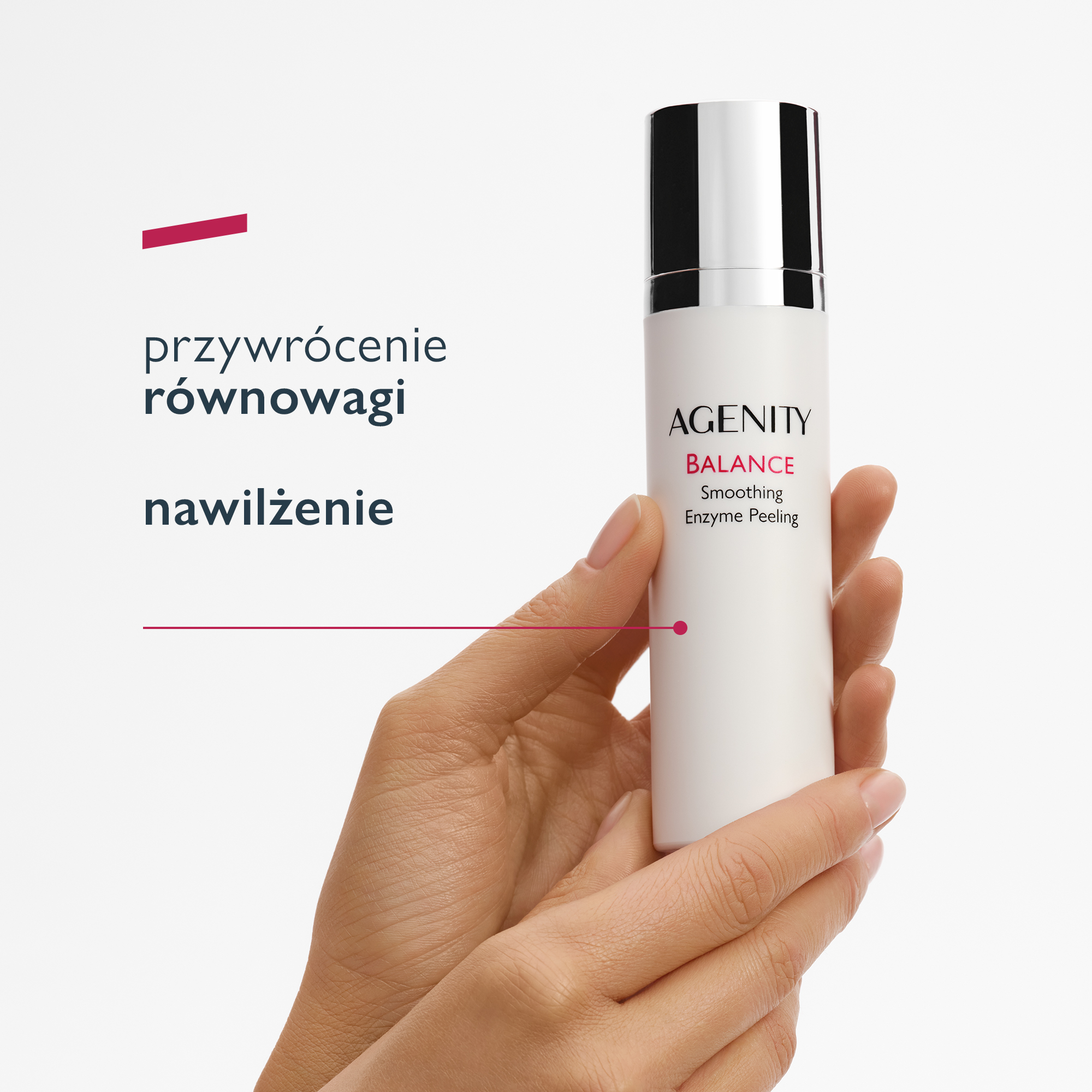 Agenity Balance, Peeling wygładzający do każdego rodzaju skóry enzymatyczny, 75 ml