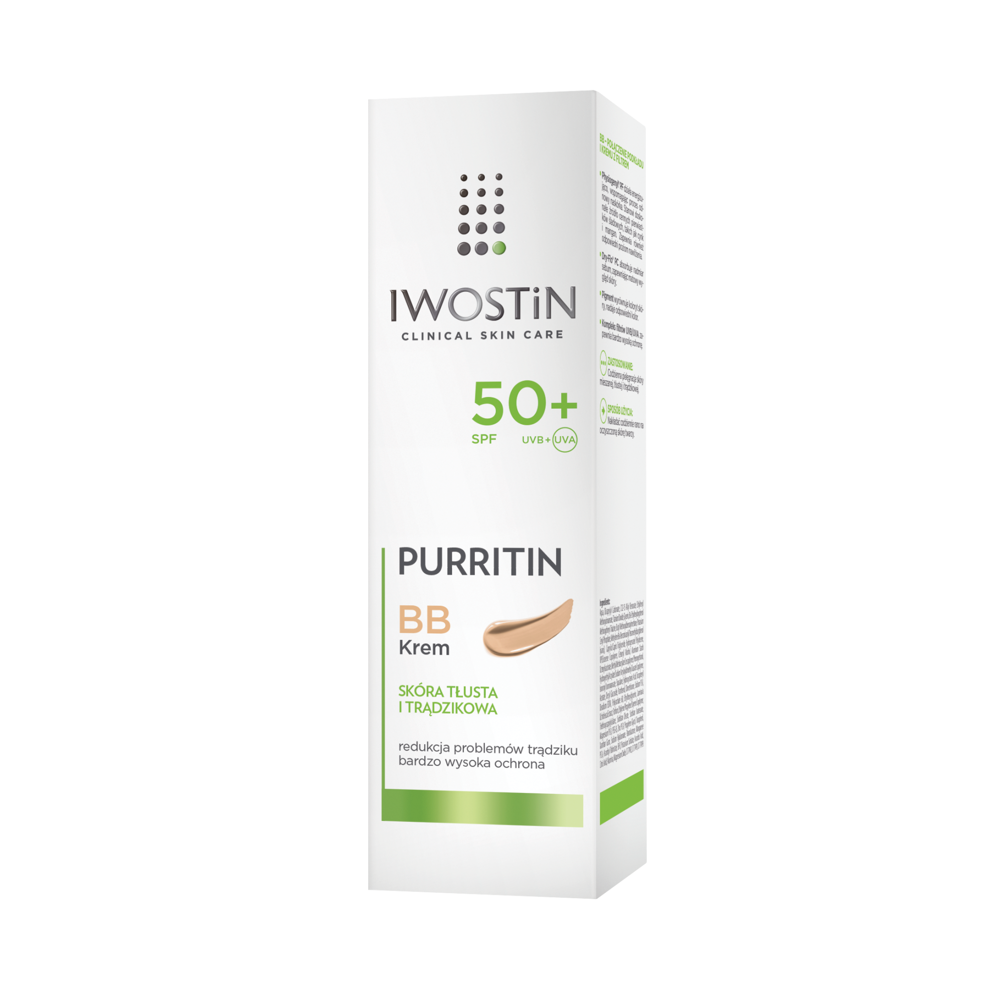 IWOSTIN PURRITIN BB Krem do skóry tłustej i trądzikowej SPF50+ - 30 ml zdjęcie