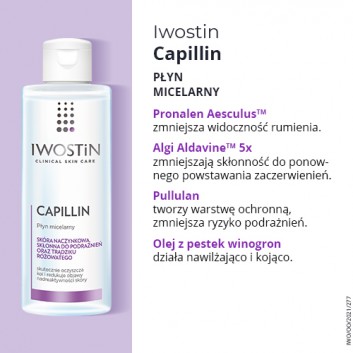 Iwostin Capillin płyn micelarny wzmacniający naczynka 215 ml