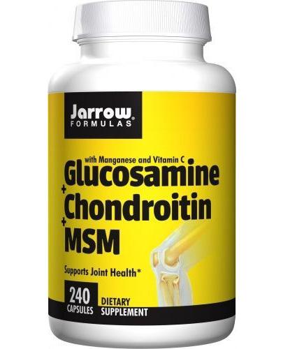 Jarrow Formulas Glucosamine + Chondroitin MSM - 240 kaps. - cena, opinie, dawkowanie zdjęcie
