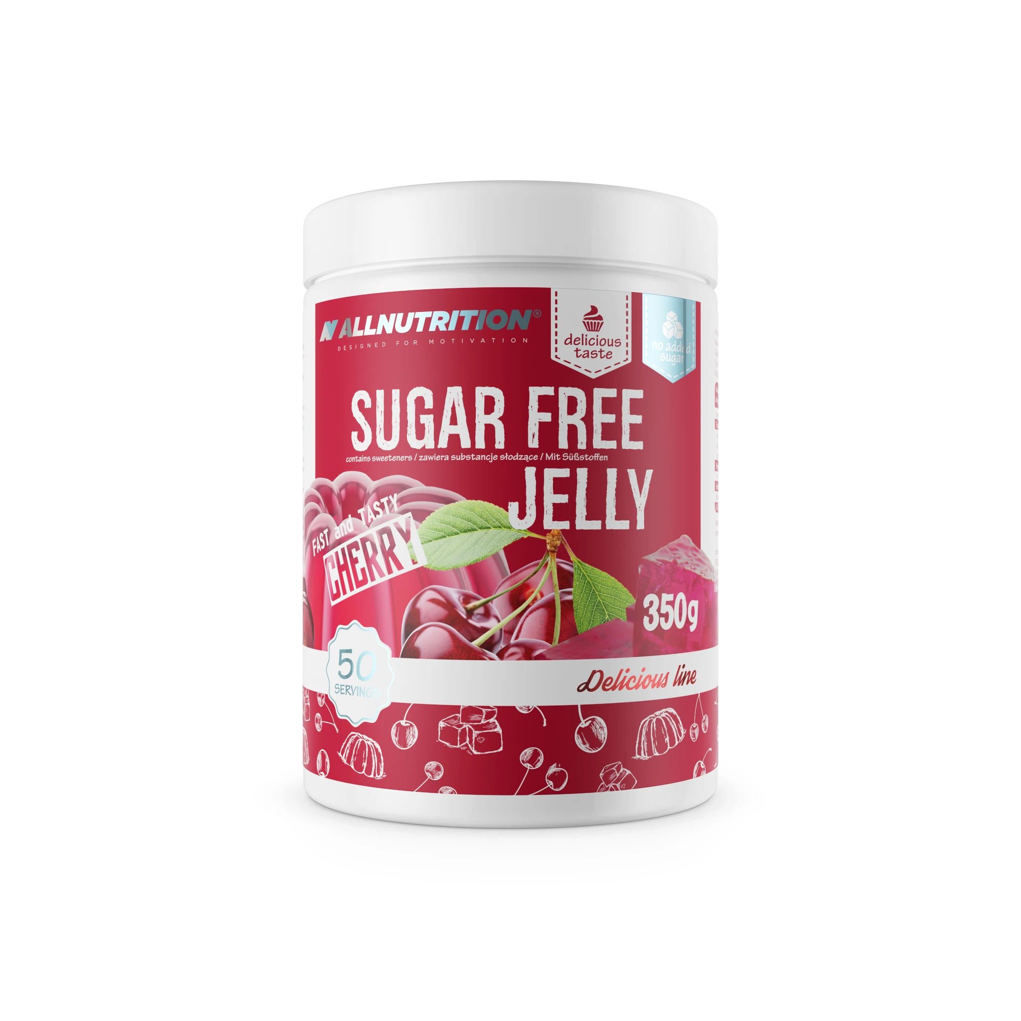 Allnutrition Delicious Line Sugar Free Jelly Cherry, Wiśniowy, 350 g zdjęcie