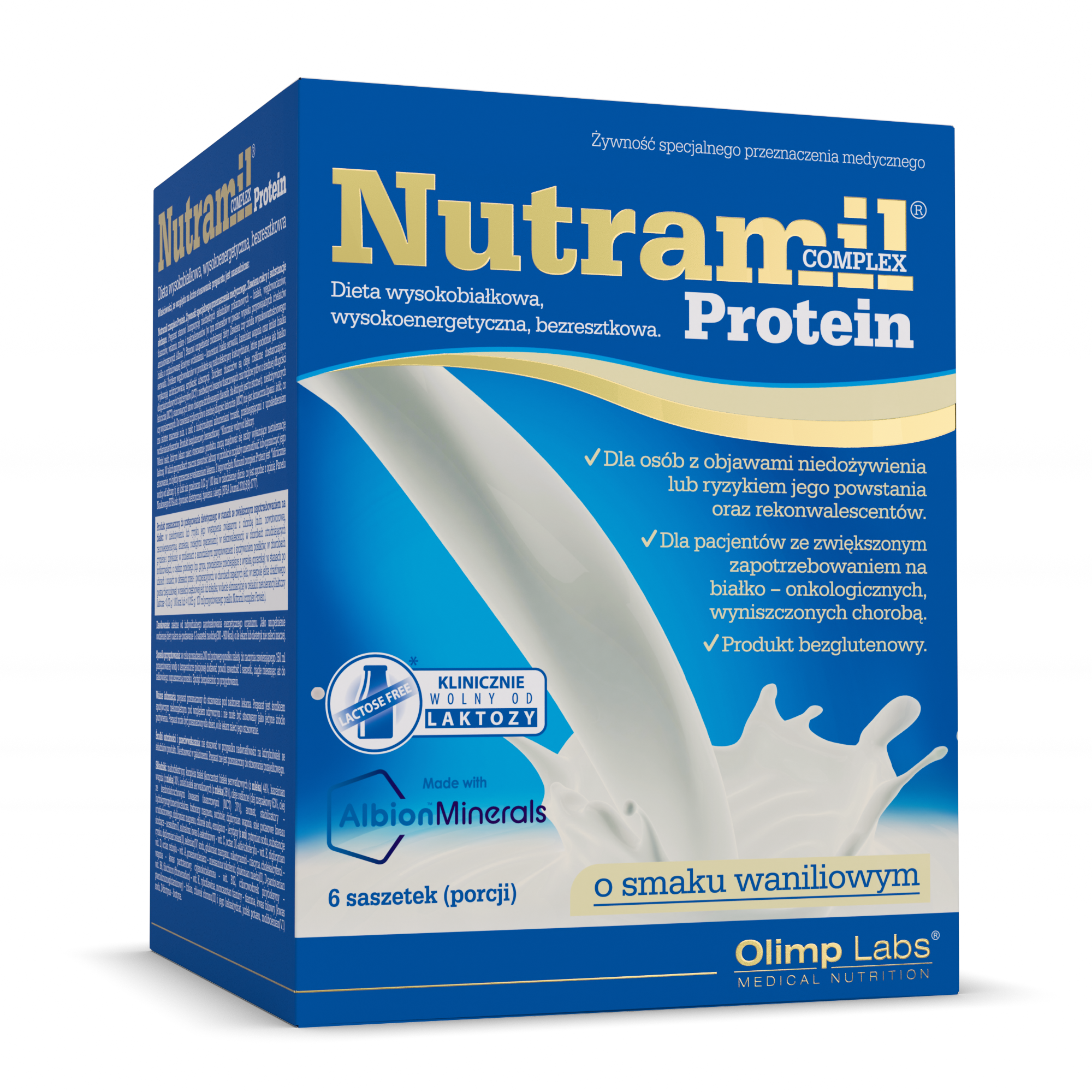 Olimp Nutramil Complex Protein, smak waniliowy, 6 saszetek zdjęcie