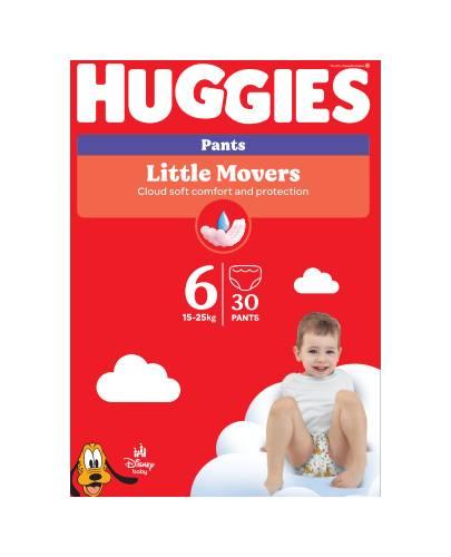 Huggies, Pieluchomajtki Little Movers Pant Jumbo Pack 6 (15-25 kg), 30 sztuk zdjęcie