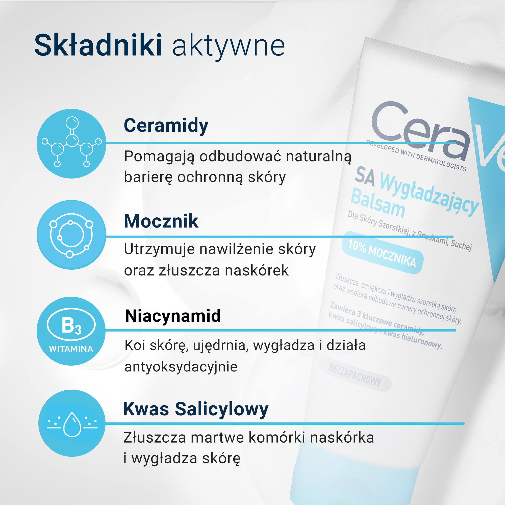 CeraVe SA wygładzający balsam dla skóry szorstkiej z grudkami suchej 177 ml