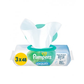 Pampers Harmonie Aqua chusteczki 3x48 sztuk
