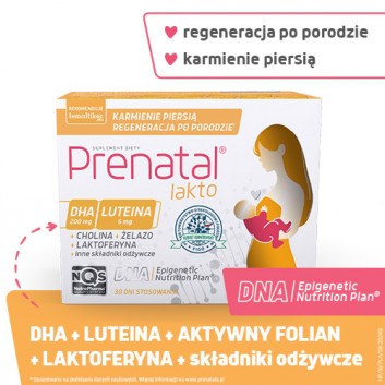 Prenatal Lakto, kapsułki miękkie + kapsułki twarde, 30 sztuk + 30 sztuk