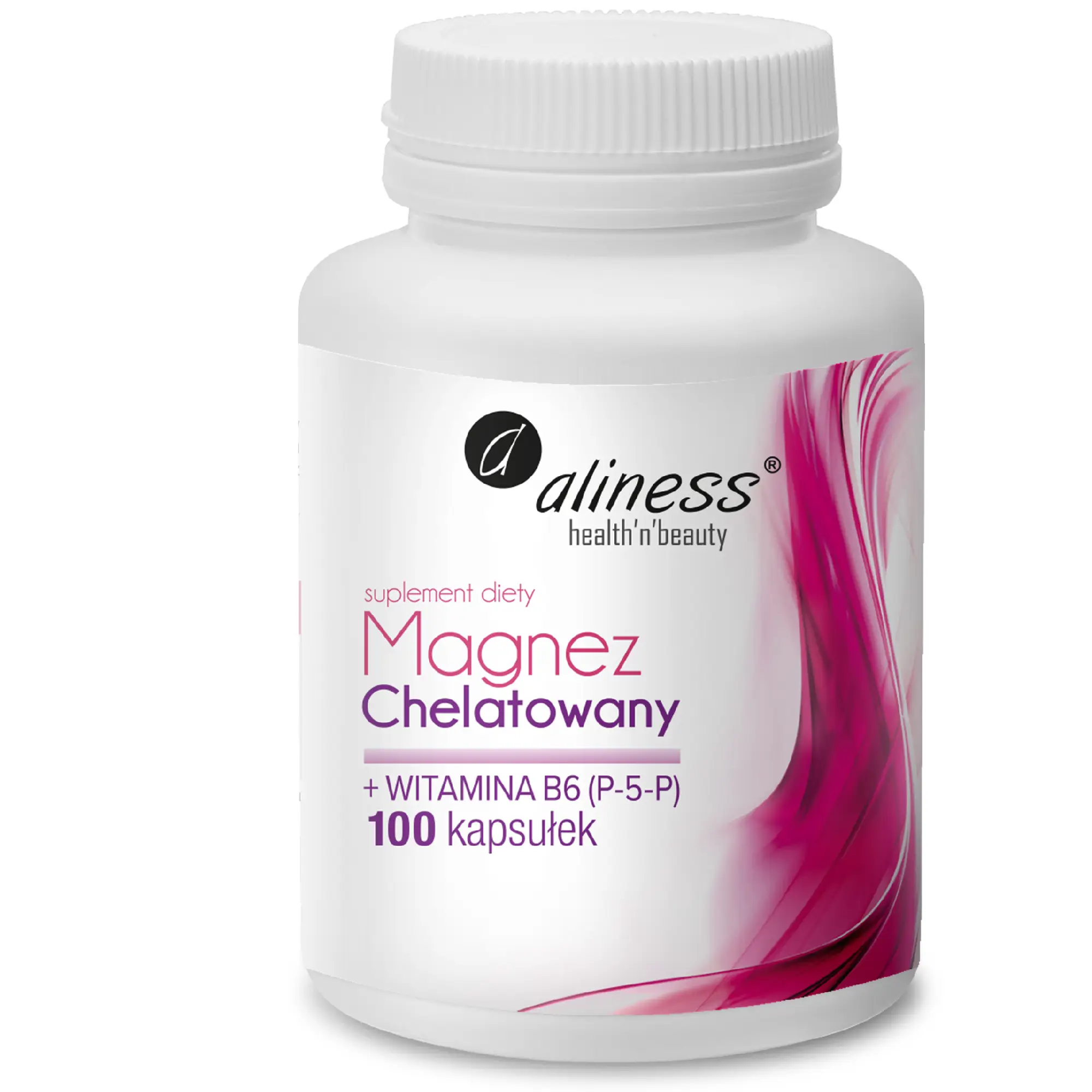 Aliness Magnez Chelatowany 650 mg + B6 (P-5-P), 100 kapsułek zdjęcie