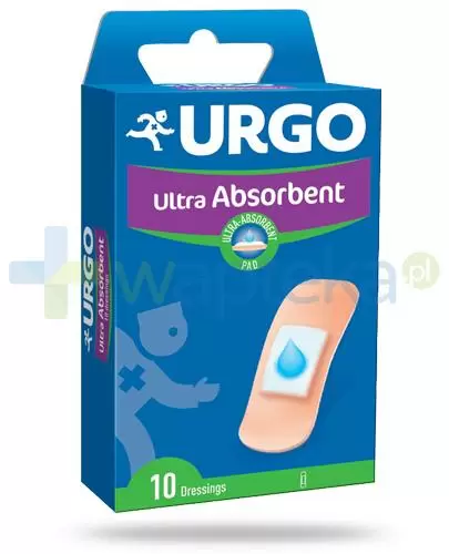 URGO ULTRA ABSORBENT Plastry z kompresem chłonnym, 10 sztuk zdjęcie