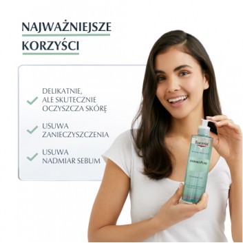 Eucerin Dermopure Żel oczyszczający do twarzy i ciała skóra z niedoskonałościami, 400 ml, cena, opinie, właściwości