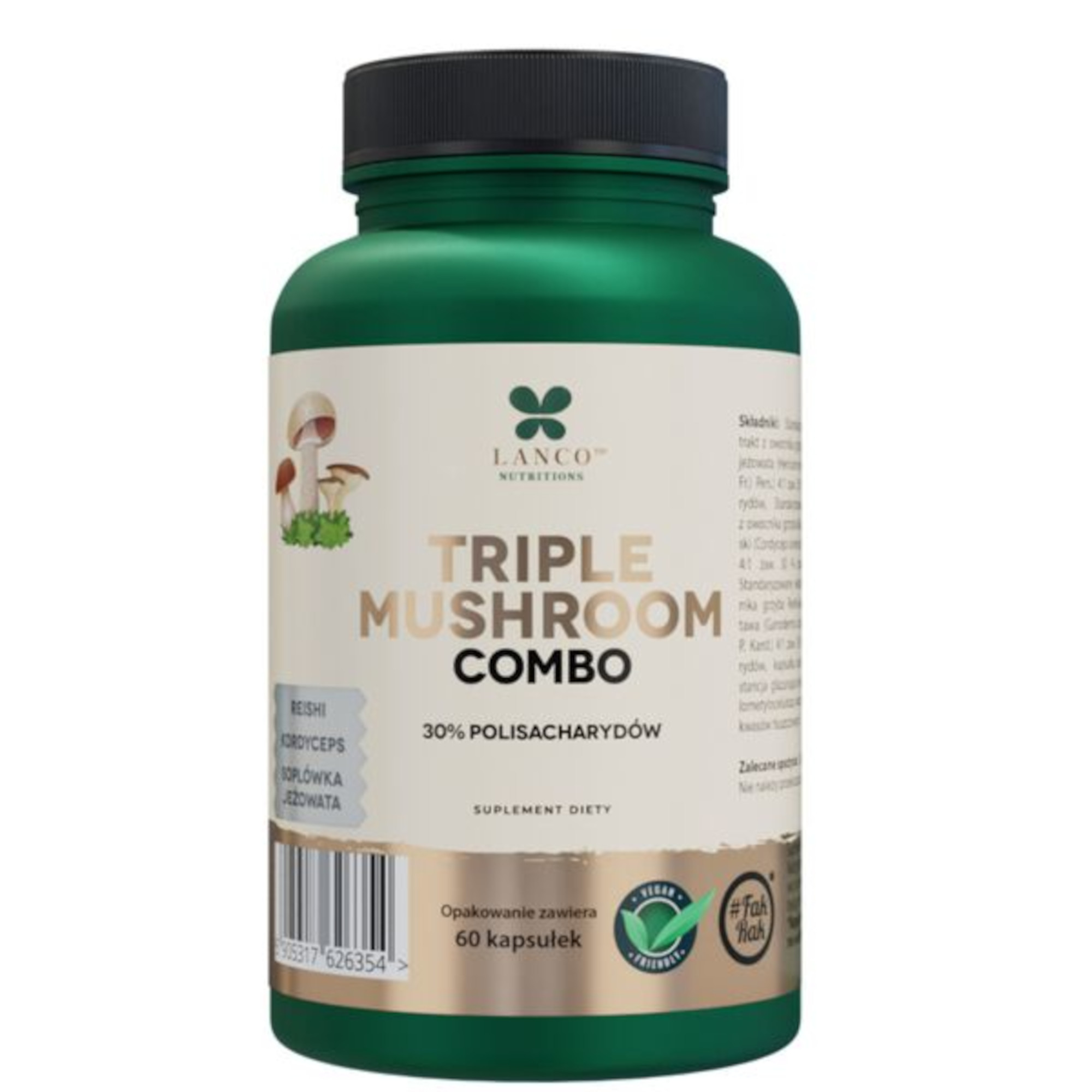 Lanco Triple Mushroom Combo, kapsułki, 60 sztuk zdjęcie