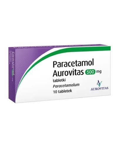 Paracetamol Aurovitas 500 mg, tabletki, 10 sztuk zdjęcie