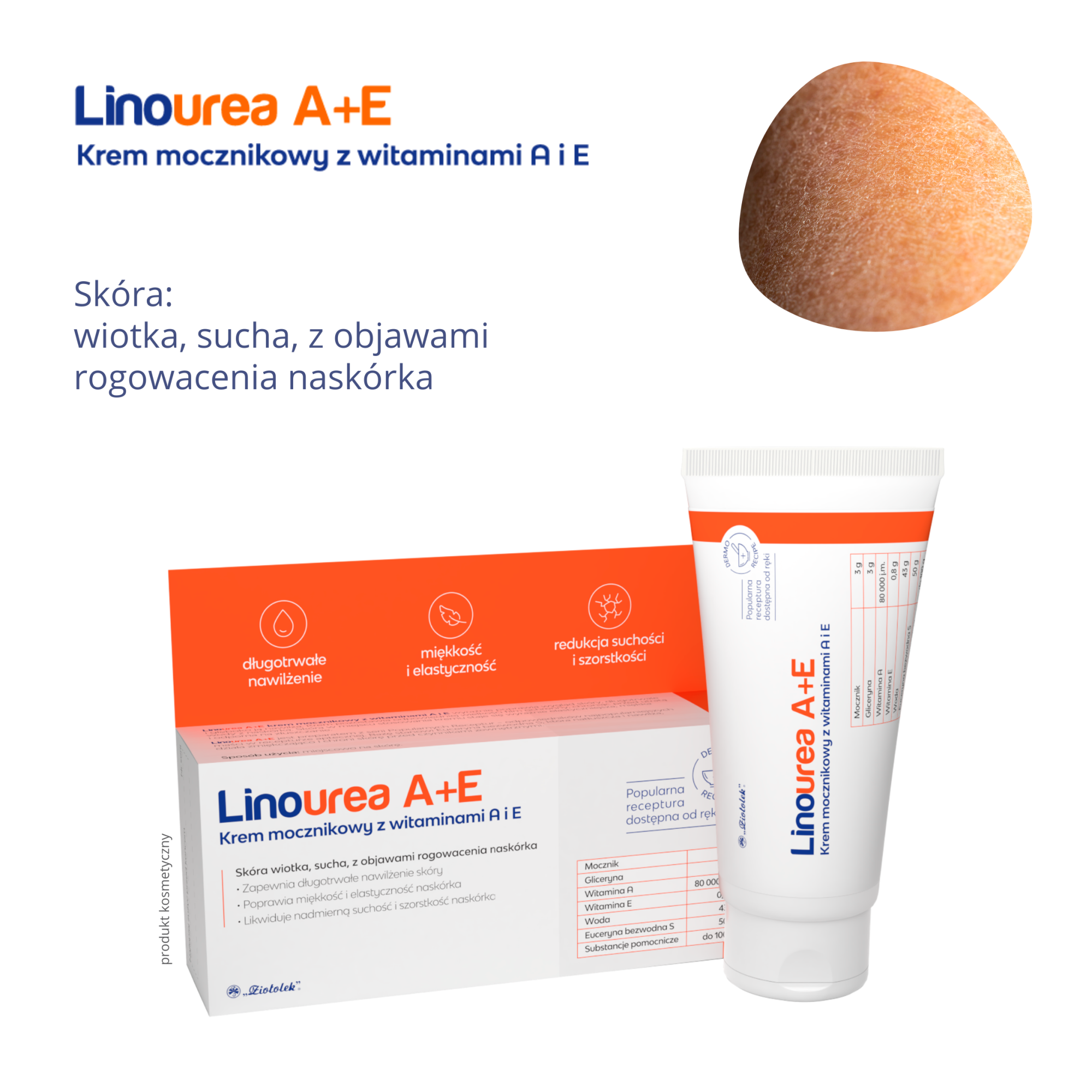 LINOUREA A+E Krem mocznikowy z witaminami A i E - 50 g