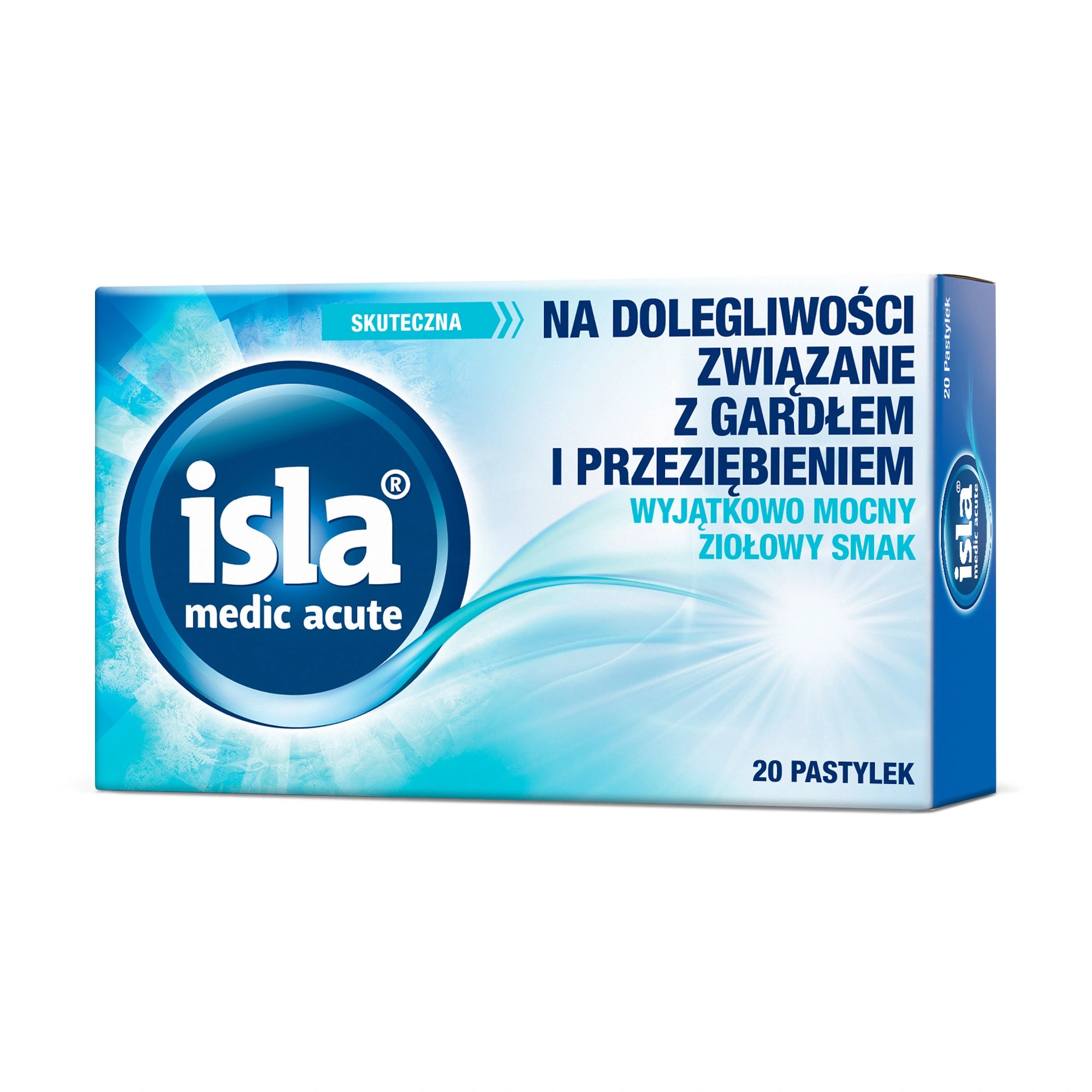 Isla Medic Acute o smaku ziołowym 20 pastylek zdjęcie