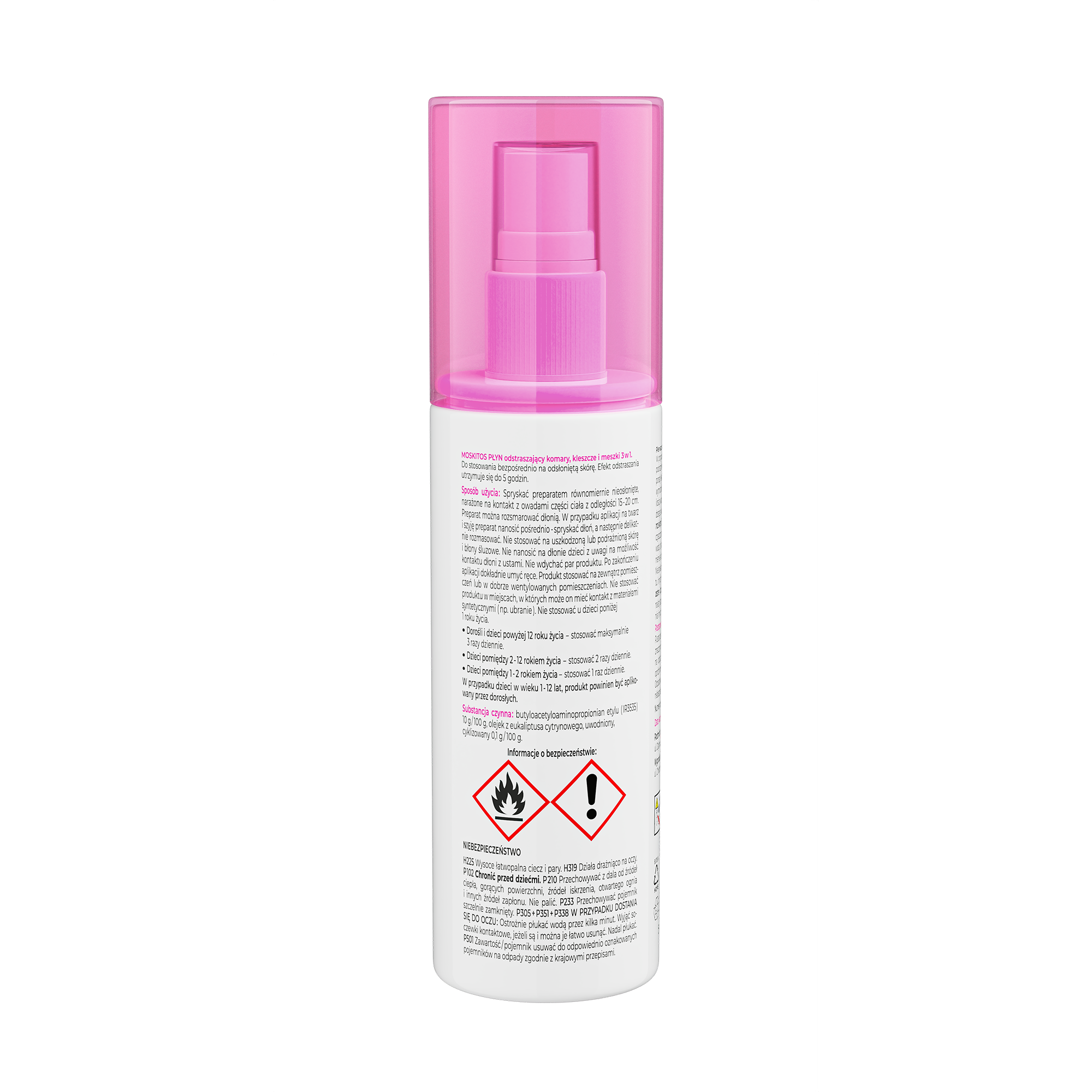 Moskitos Płyn na komary kleszcze i meszki 3w1 Kids dla dzieci 1+, 80 ml