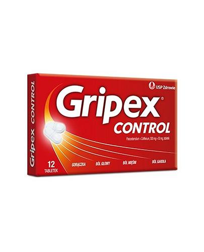 Gripex Control, 500 mg + 50 mg, tabletki, 12 sztuk zdjęcie