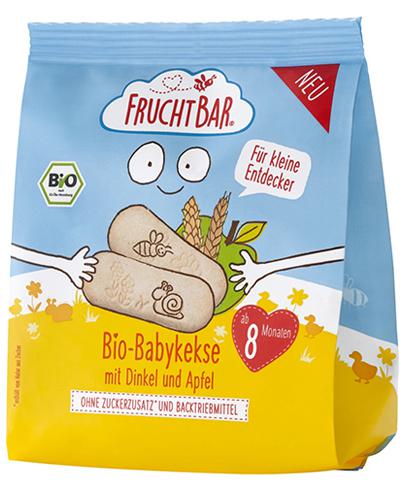 Fruchtbar Ekologiczne ciasteczka orkiszowo - pszenne Jabłkowe powyżej 8 miesięcy - 100 g zdjęcie