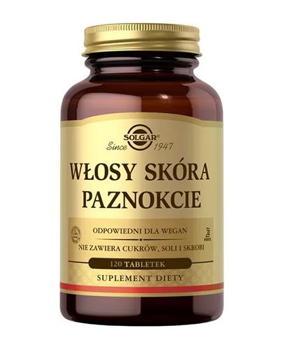 SOLGAR włosy skóra paznokcie 120 tabletek zdjęcie