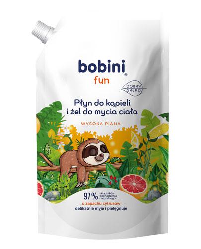 Bobini Fun Płyn do kąpieli i Żel do mycia wysoka piana o zapachu cytrusów zapas, 500 ml zdjęcie
