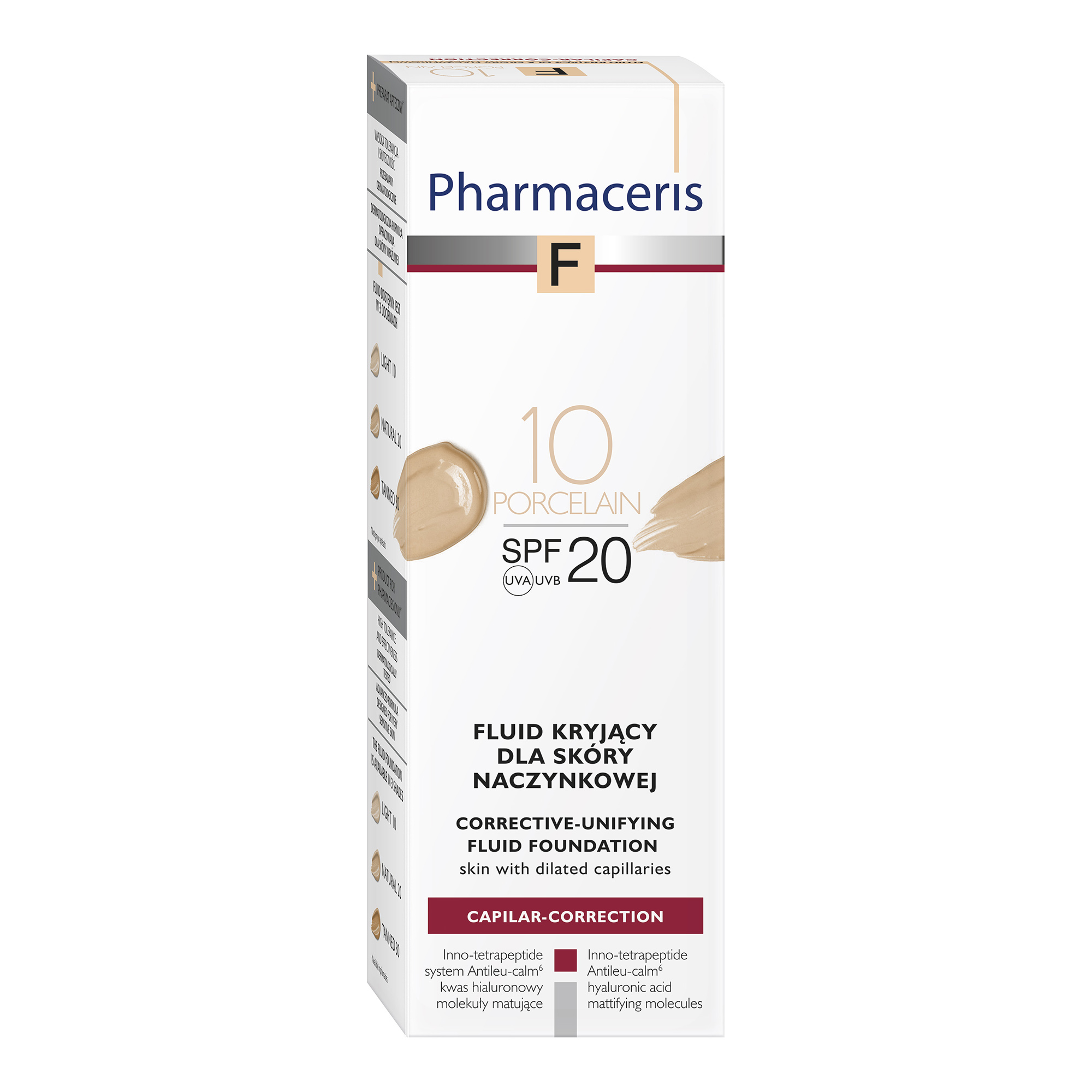 PHARMACERIS F Fluid kryjący dla skóry naczynkowej SPF20 10 porcelain - 30 ml zdjęcie
