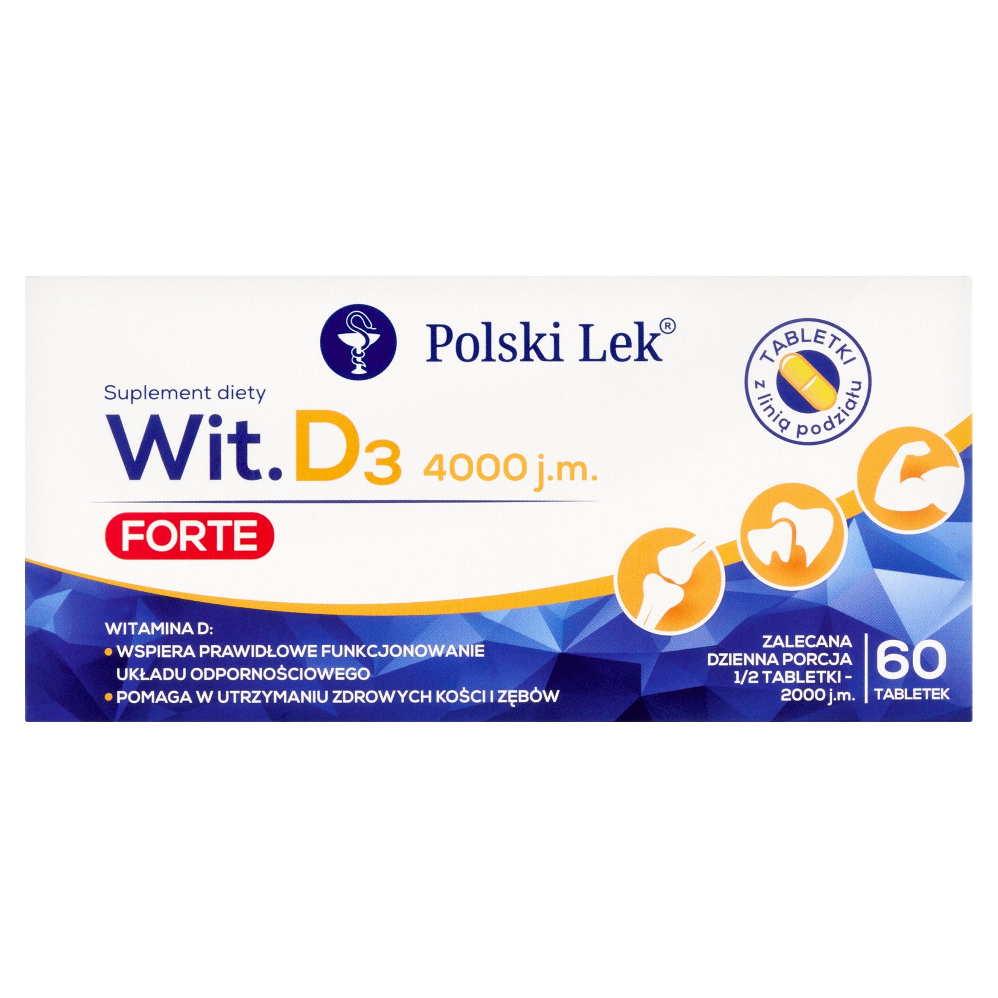 Wit. D3 Forte, kapsułki, 60 sztuk zdjęcie