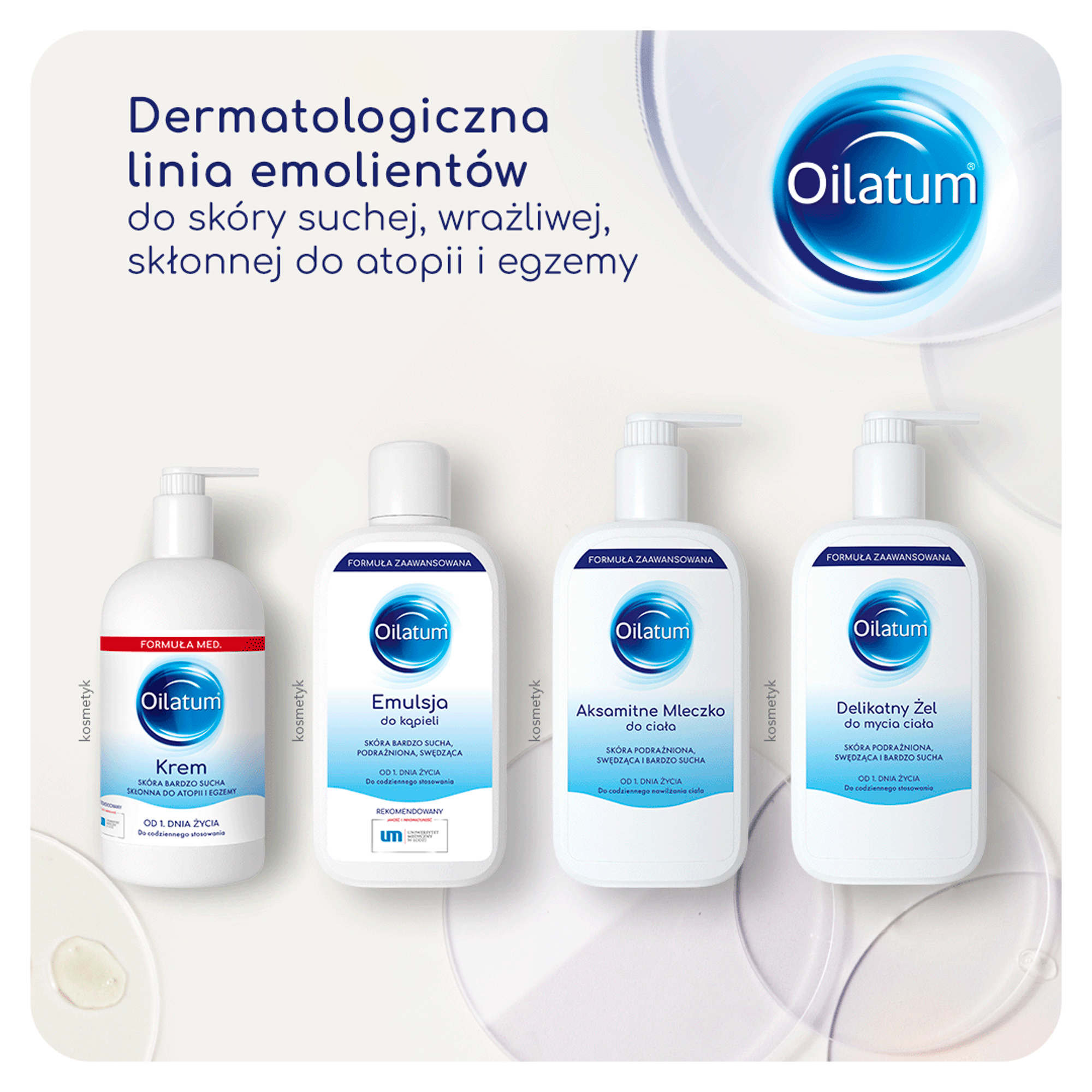 Oilatum Formuła Zaawansowana Żel do mycia ciała delikatny od 1. dnia życia, 400 ml