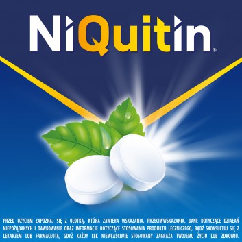 NIQUITIN Pastylki do ssania na rzucenie palenia o smaku miętowym 4 mg, 72 sztuki