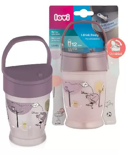 Lovi Kubek ze słomką Junior Lovely Girl 12m+ 250 ml (35/354girl) zdjęcie