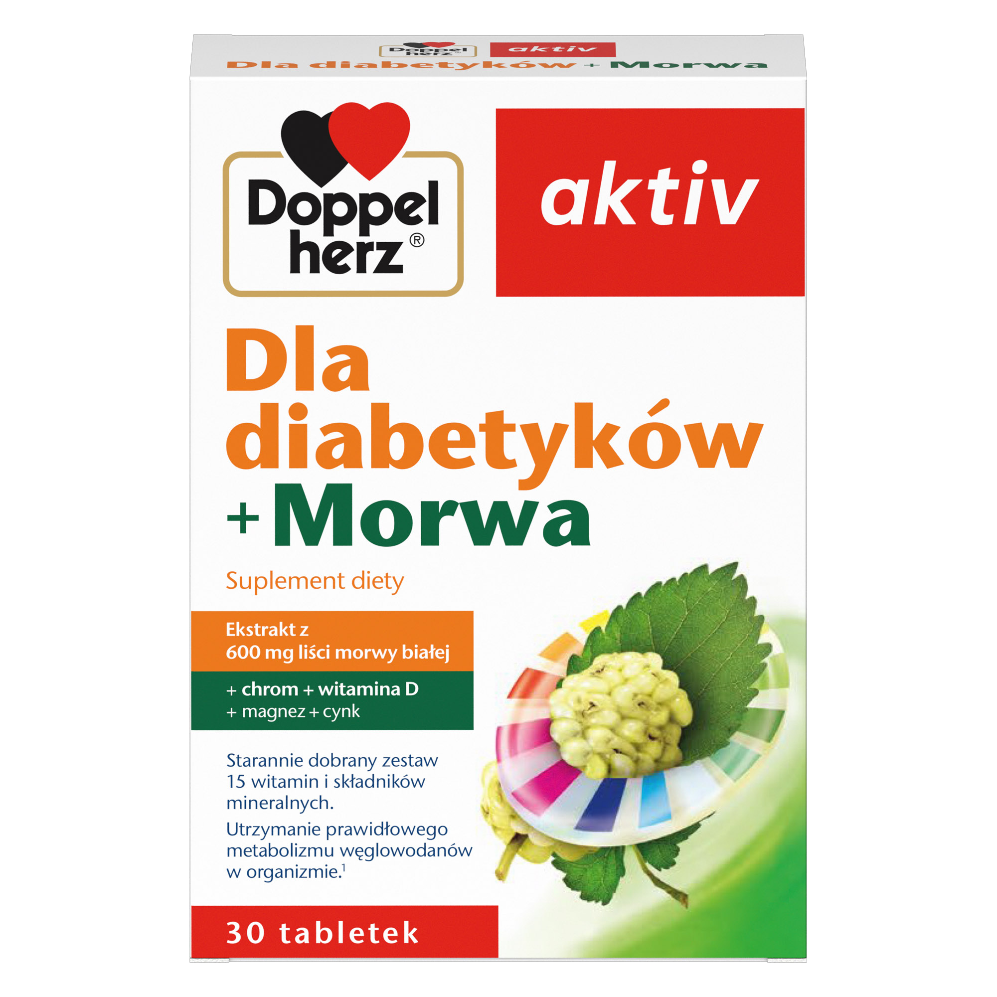 DoppelHerz Aktiv Dla diabetyków + Morwa 30 tabletek zdjęcie