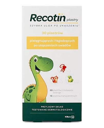 Recotin Plastry pielęgnujące i łagodzące po ukąszeniach owadów 30 plastrów zdjęcie