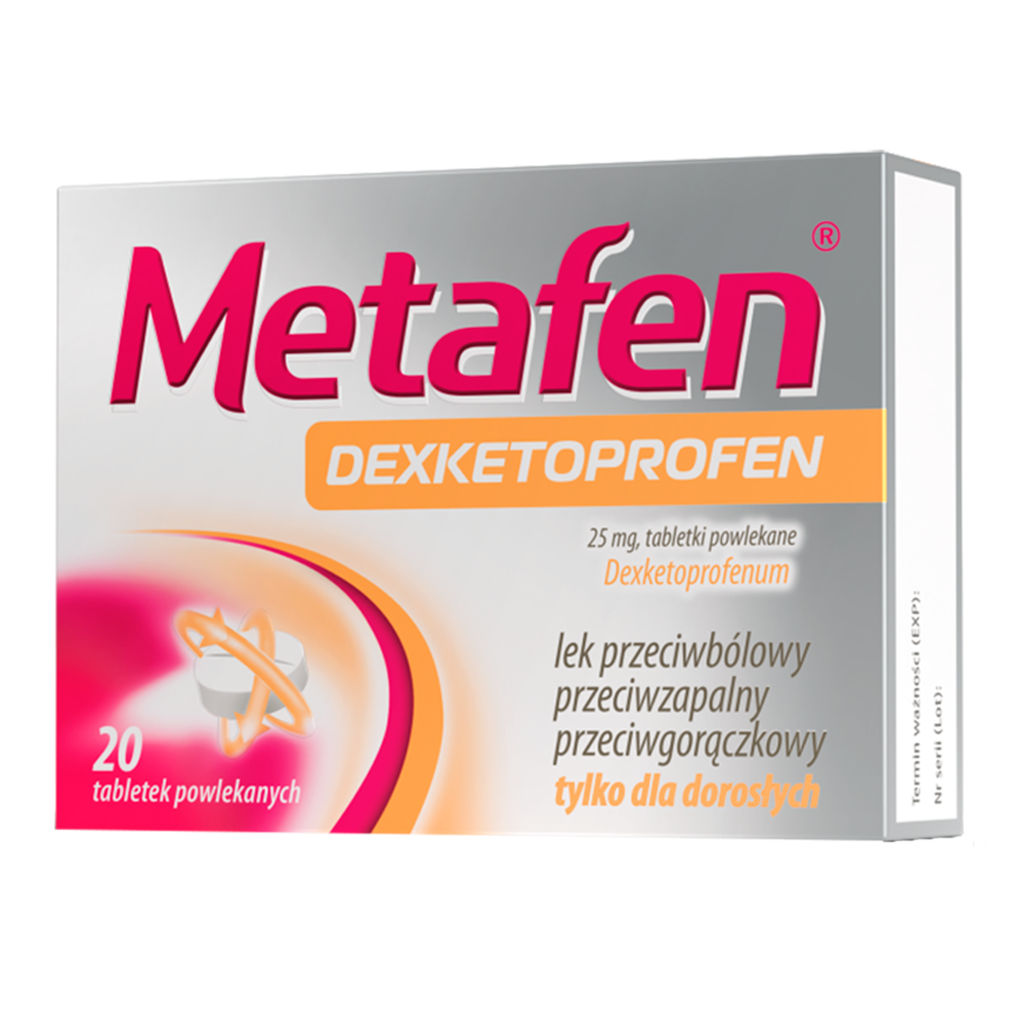 Metafen Dexketoprofen 25 mg 20 tabletek zdjęcie