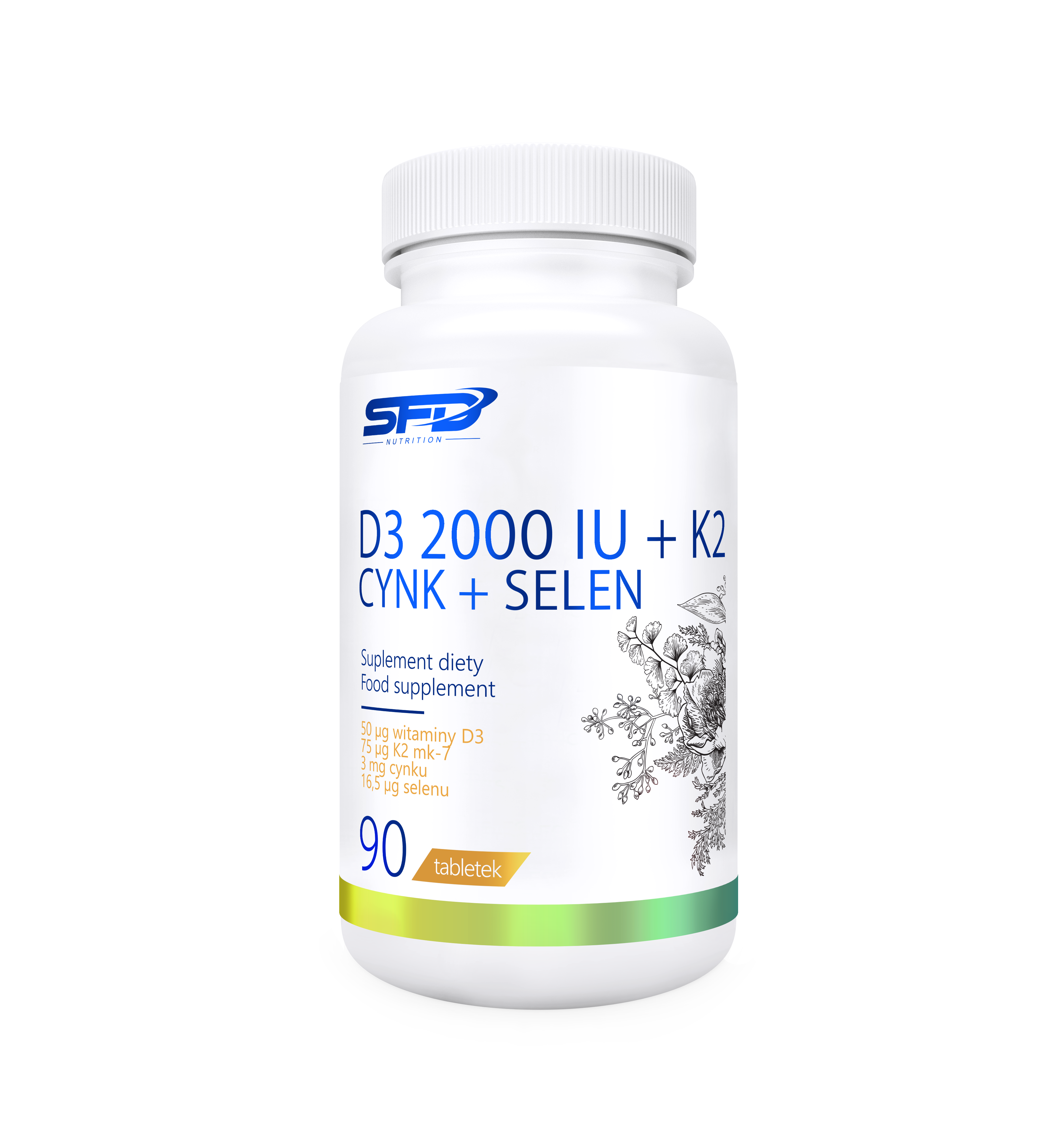 SFD D3 2000+K2+Cynk+Selen, tabletki, 90 sztuk