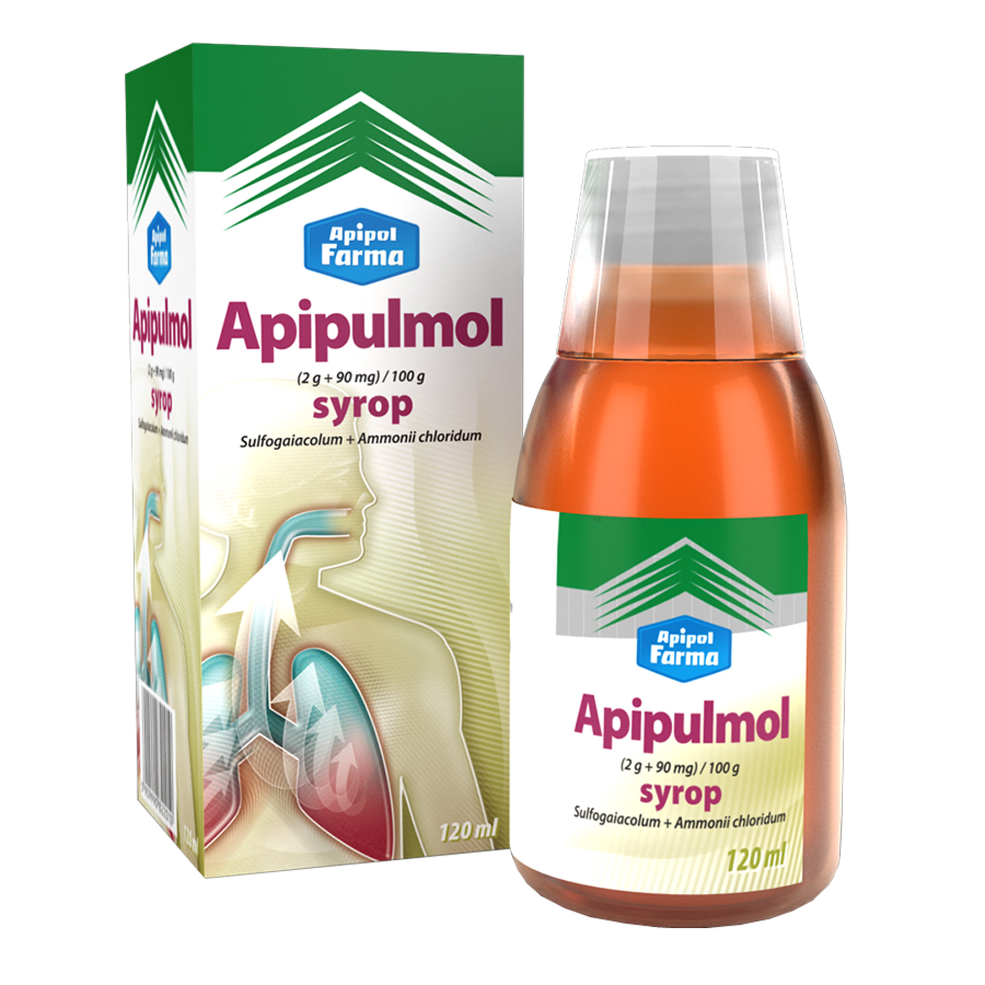 Apipulmol (2 g + 90 mg)/ 100 g syrop na uporczywy i męczący kaszel 120 ml zdjęcie