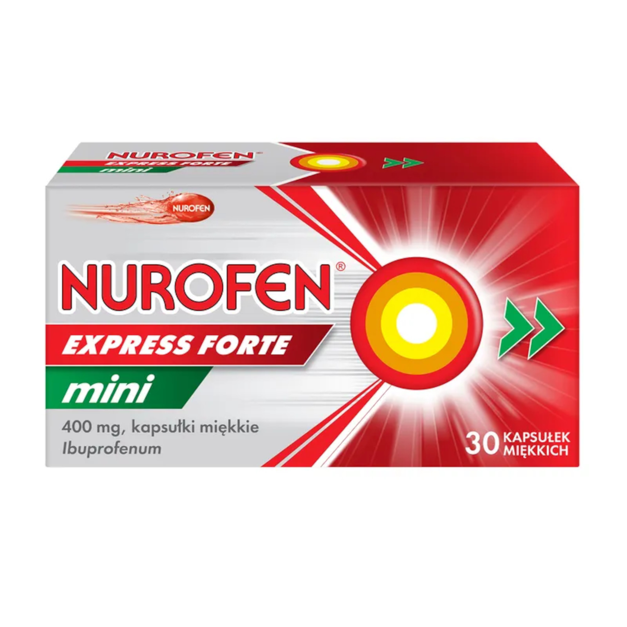 Nurofen Express Forte Mini 400 mg, kapsułki, 30 sztuk zdjęcie