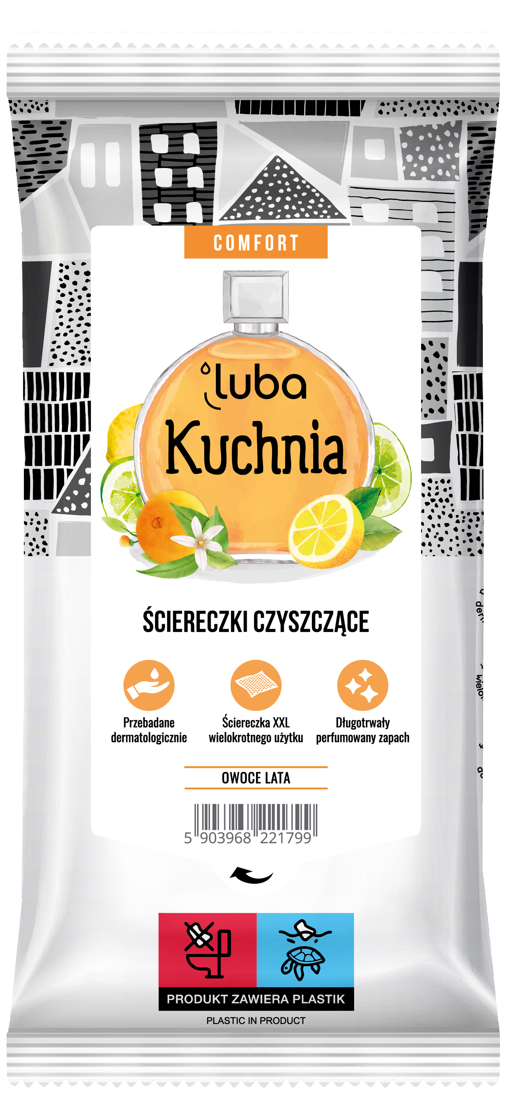 Luba Comfort, Czyszczące Ściereczki do kuchni, perfumowane, 32 sztuki zdjęcie