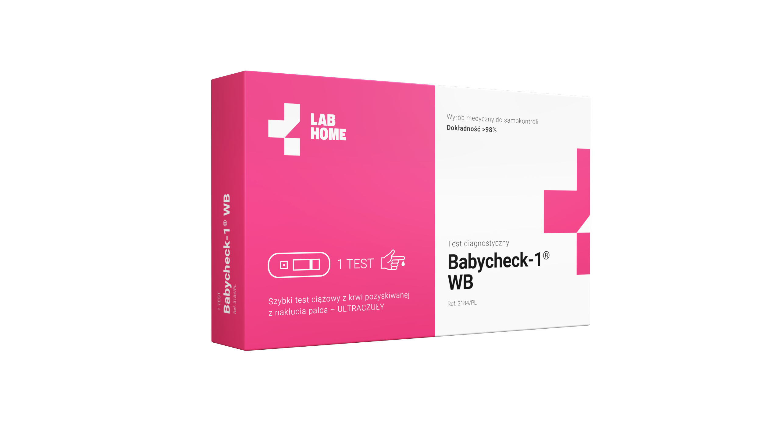 Lab.Home Babycheck-1 WB  Szybki test ciążowy z krwi - 1 szt. - cena, opinie, właściwości zdjęcie