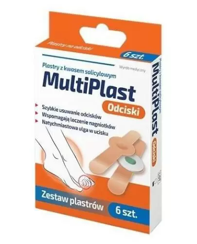 MultiPlast Odciski plastry z kwasem salicylowym 6 sztuk zdjęcie