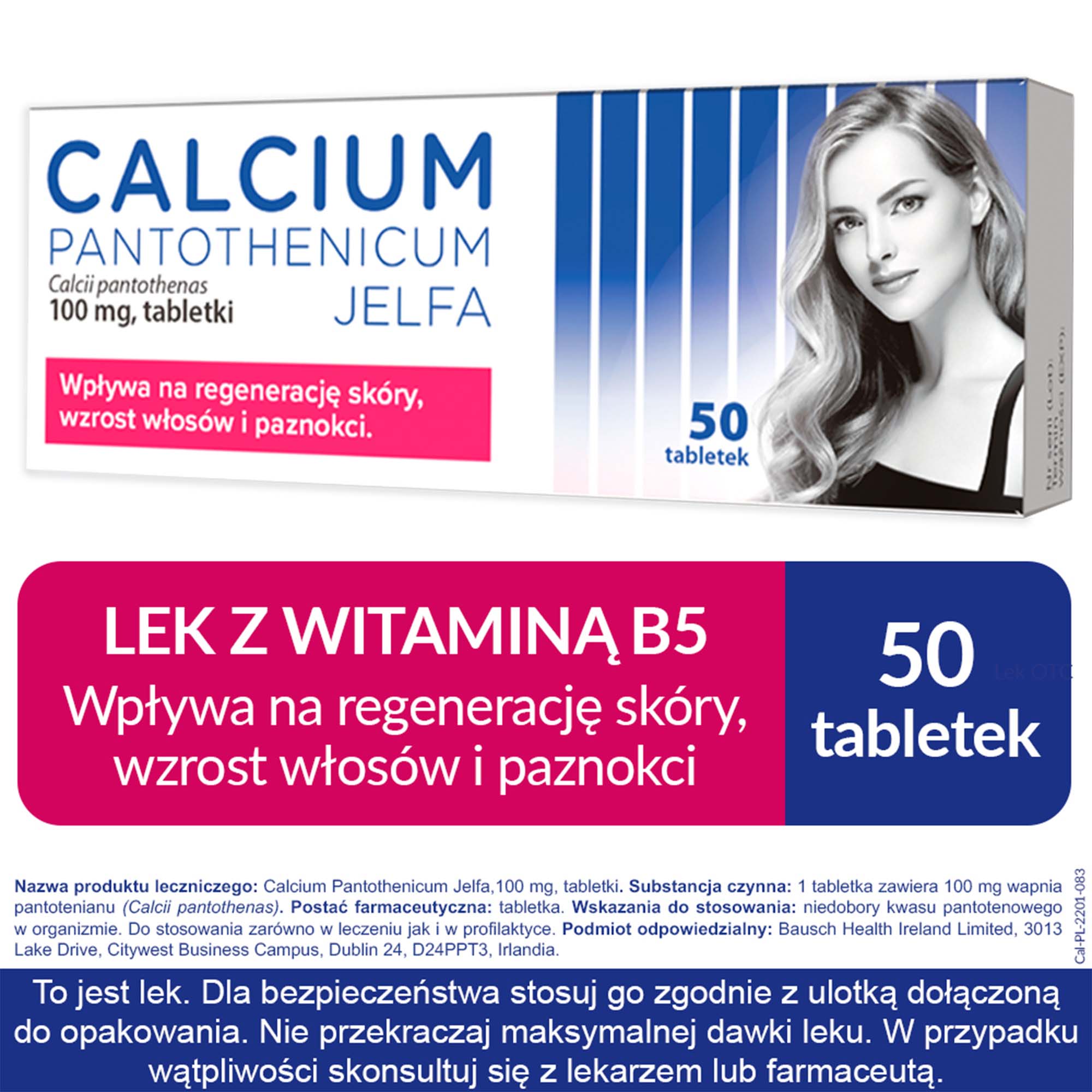 Calcium Pantothenicum 100mg 50 tabletek