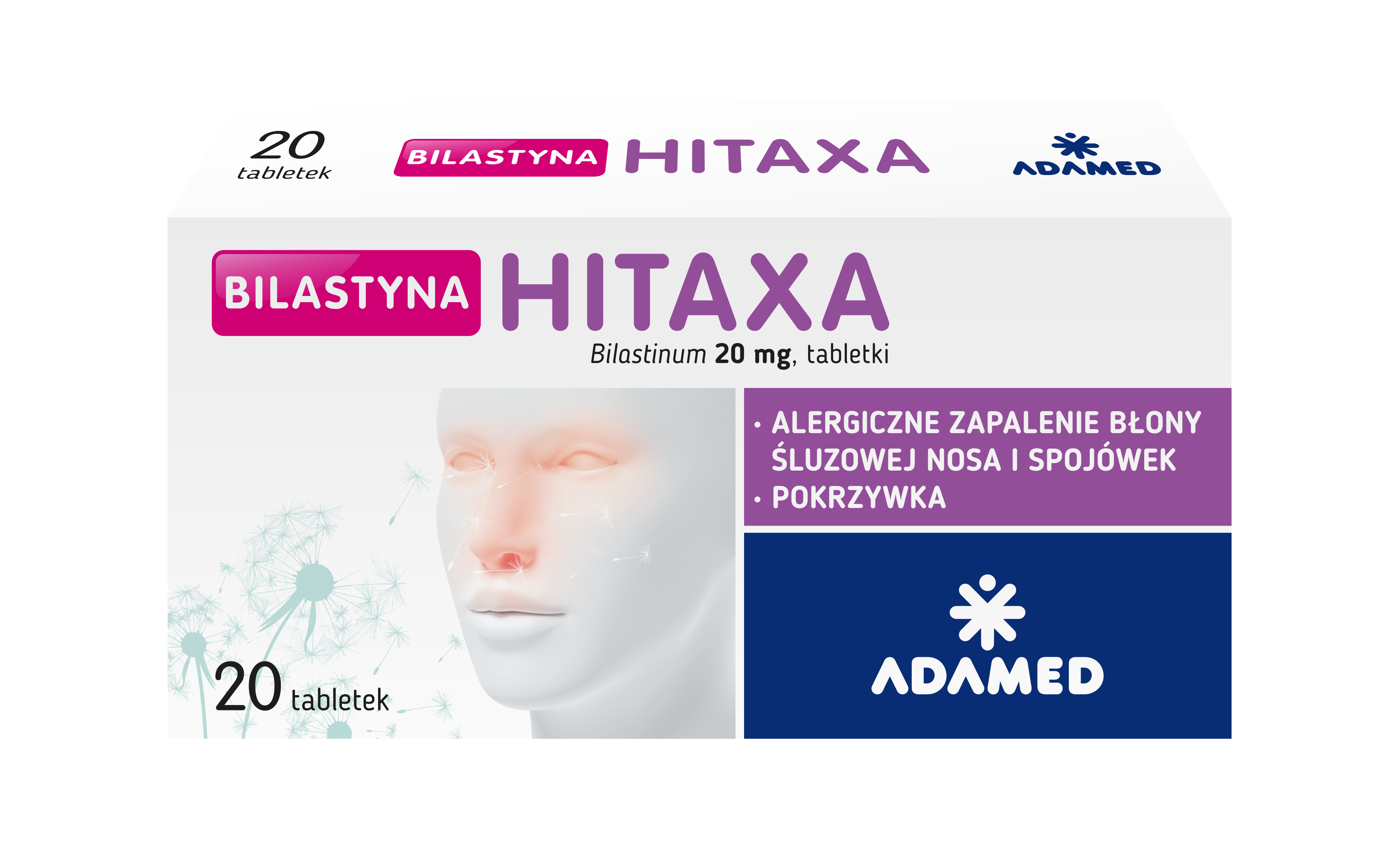 Bilastyna Hitaxa 20 mg, tabletki, 20 sztuk zdjęcie