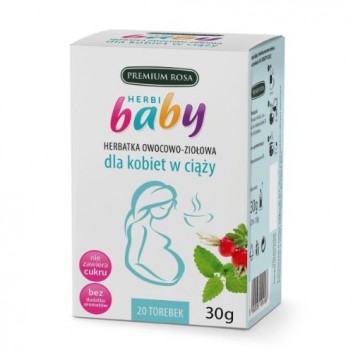HERBI BABY Herbatka owocowo ziołowa dla kobiet w ciąży - 20 sasz. - cena, opinie, właściwości