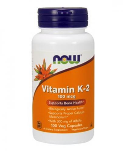 NOW FOODS Vitamin K-2 100 mcg - 100 kaps. zdjęcie
