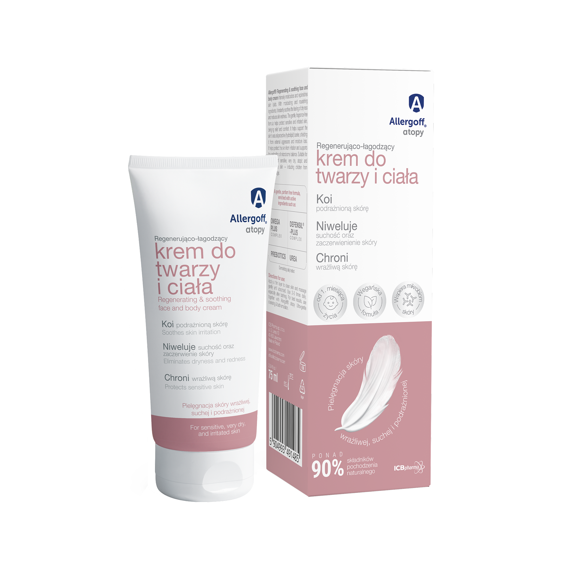 Allergoff atopy, regenerująco-łagodzący krem do twarzy i ciała, 75 ml  zdjęcie