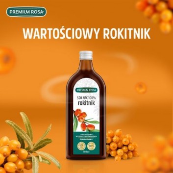 Premium Rosa Sok NFC 100% Rokitnik Sok bezpośrednio wyciskany z owoców rokitnika - 500 ml - cena, opinie, składniki