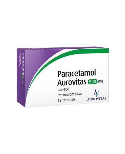 Paracetamol Aurovitas, 500 mg, 12 tabletek zdjęcie