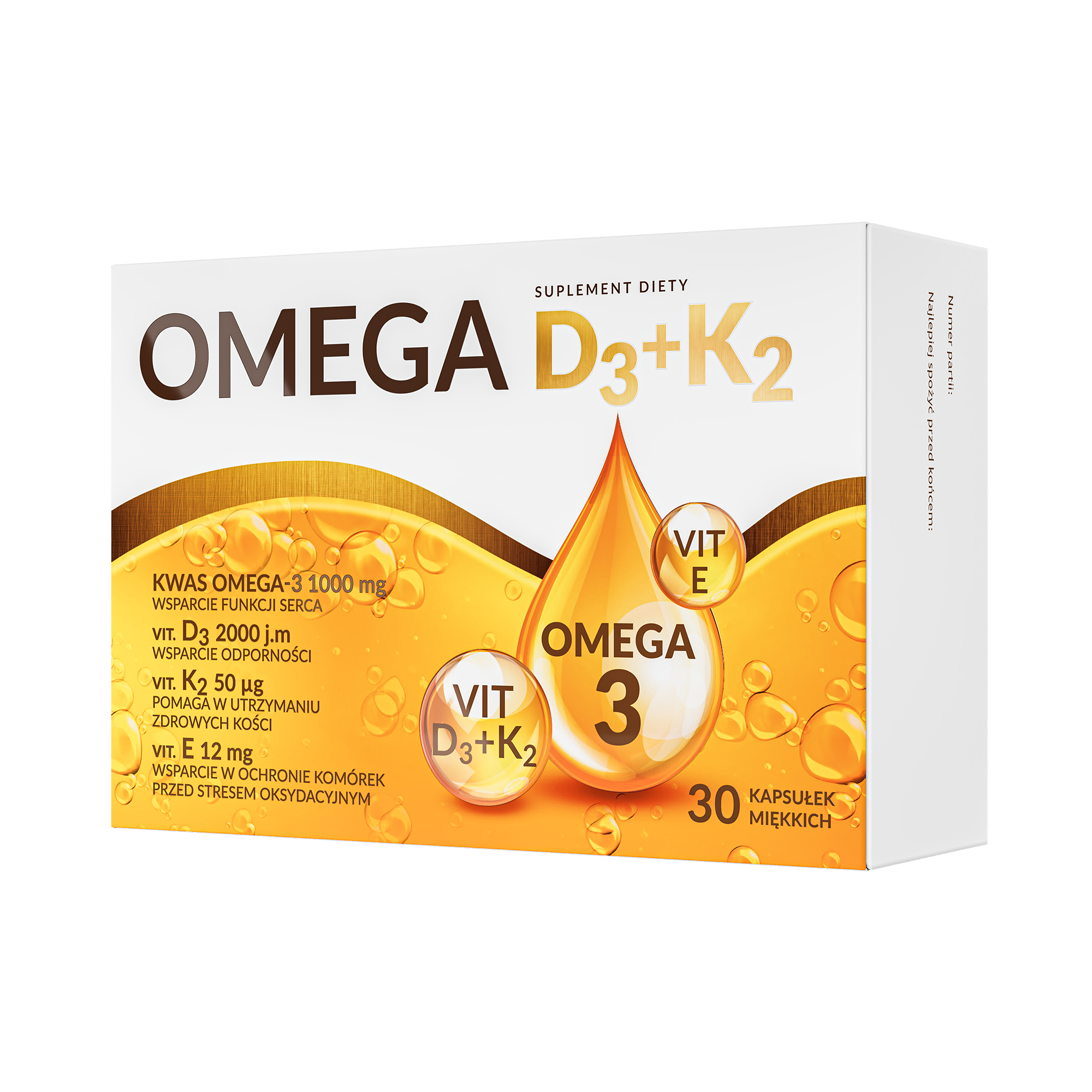Nature Pharm Omega D3+K2, kapsułki, 30 sztuk